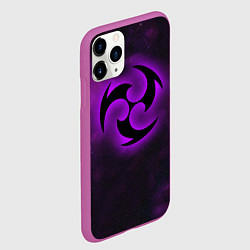Чехол iPhone 11 Pro матовый ЭЛЕКТРО элемент Genshin Impact, цвет: 3D-фиолетовый — фото 2