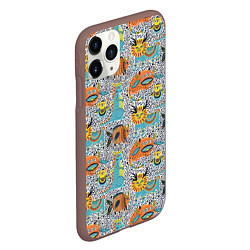Чехол iPhone 11 Pro матовый Фантастические животные, цвет: 3D-коричневый — фото 2