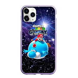 Чехол iPhone 11 Pro матовый Super Mario Galaxy - Nintendo, цвет: 3D-светло-сиреневый
