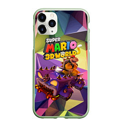 Чехол iPhone 11 Pro матовый Точило Боузера - Super Mario 3D World, цвет: 3D-салатовый