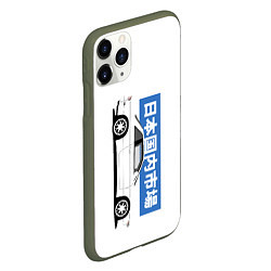 Чехол iPhone 11 Pro матовый Японские авто Nissan Silvia s13 JDM, цвет: 3D-темно-зеленый — фото 2