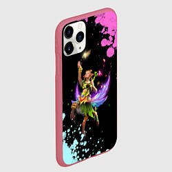 Чехол iPhone 11 Pro матовый Красивая Энча, цвет: 3D-малиновый — фото 2