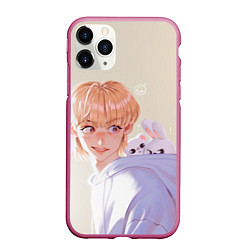 Чехол iPhone 11 Pro матовый SKZOO Felix Jinniret Leebit, цвет: 3D-малиновый