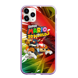 Чехол iPhone 11 Pro матовый Tiger-Bowser - Super Mario 3D World, цвет: 3D-сиреневый