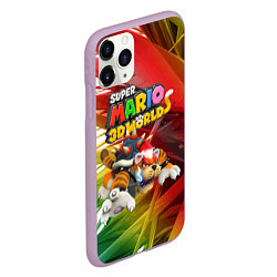 Чехол iPhone 11 Pro матовый Tiger-Bowser - Super Mario 3D World, цвет: 3D-сиреневый — фото 2
