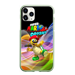 Чехол iPhone 11 Pro матовый Super Mario Odyssey - Hero turtle Koopa Troopa, цвет: 3D-салатовый