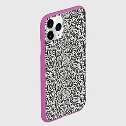 Чехол iPhone 11 Pro матовый Надпись краской, цвет: 3D-фиолетовый — фото 2