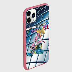 Чехол iPhone 11 Pro матовый Принцесса Персик гонщица - Mario Kart 8 Deluxe, цвет: 3D-малиновый — фото 2