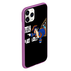 Чехол iPhone 11 Pro матовый Остров сокровищ, нафиг это там мем, цвет: 3D-фиолетовый — фото 2