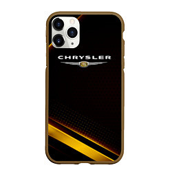 Чехол iPhone 11 Pro матовый Chrysler Абстракция, цвет: 3D-коричневый