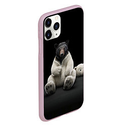 Чехол iPhone 11 Pro матовый Медведь в костюме ростовой куклы, цвет: 3D-розовый — фото 2