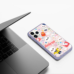 Чехол iPhone 11 Pro матовый Skzoo Jinniret pattern cartoon avatar, цвет: 3D-светло-сиреневый — фото 2