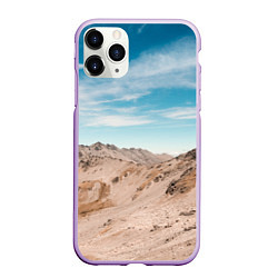 Чехол iPhone 11 Pro матовый Небо и песок, цвет: 3D-сиреневый
