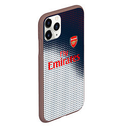 Чехол iPhone 11 Pro матовый Arsenal logo абстракция, цвет: 3D-коричневый — фото 2