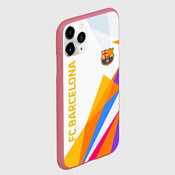 Чехол iPhone 11 Pro матовый Barcelona абстракция цветные геометрии, цвет: 3D-малиновый — фото 2