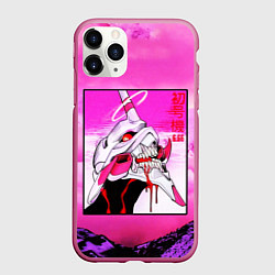 Чехол iPhone 11 Pro матовый Neon Genesis Evangelion: Eva 01, цвет: 3D-малиновый