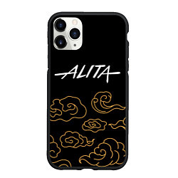 Чехол iPhone 11 Pro матовый Alita anime clouds, цвет: 3D-черный