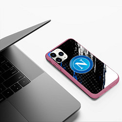 Чехол iPhone 11 Pro матовый Napoli Краска, цвет: 3D-малиновый — фото 2