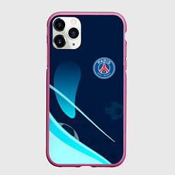 Чехол iPhone 11 Pro матовый Фк псж абстракция, цвет: 3D-малиновый