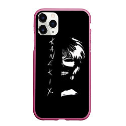 Чехол iPhone 11 Pro матовый Tokyo Ghoul Kaneki Ken - anime, цвет: 3D-малиновый