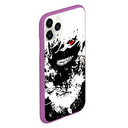 Чехол iPhone 11 Pro матовый Tokyo Ghoul Kaneki Ken paint, цвет: 3D-фиолетовый — фото 2