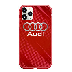 Чехол iPhone 11 Pro матовый Audi abstraction, цвет: 3D-красный