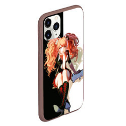 Чехол iPhone 11 Pro матовый Джунко Эношима - Danganronpa, цвет: 3D-коричневый — фото 2