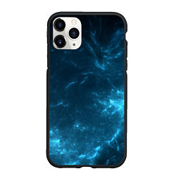 Чехол iPhone 11 Pro матовый Blue stars, цвет: 3D-черный