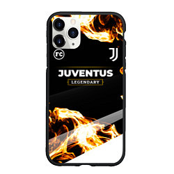 Чехол iPhone 11 Pro матовый Juventus legendary sport fire, цвет: 3D-черный