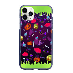 Чехол iPhone 11 Pro матовый RIP halloween, цвет: 3D-серый