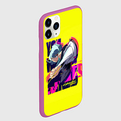 Чехол iPhone 11 Pro матовый Люси из аниме Cyberpunk Edgerunners, цвет: 3D-фиолетовый — фото 2
