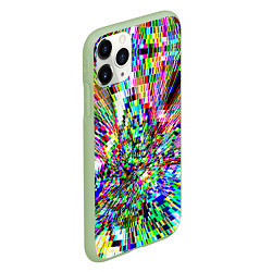 Чехол iPhone 11 Pro матовый Acid pixels, цвет: 3D-салатовый — фото 2