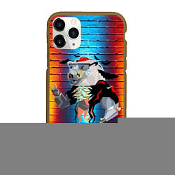 Чехол iPhone 11 Pro матовый Мишка-зомби - Halloween, цвет: 3D-коричневый