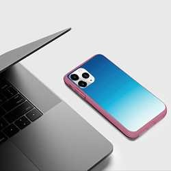 Чехол iPhone 11 Pro матовый Начинающаяся ночь, цвет: 3D-малиновый — фото 2