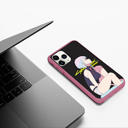 Чехол iPhone 11 Pro матовый Sweet Lucy, цвет: 3D-малиновый — фото 2