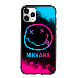 Чехол iPhone 11 Pro матовый Nirvana - neon gradient, цвет: 3D-черный