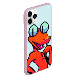 Чехол iPhone 11 Pro матовый Оранжевый - Радужные друзья, цвет: 3D-розовый — фото 2