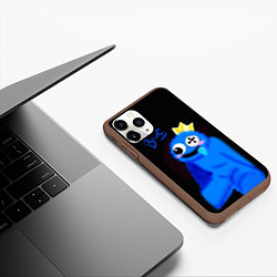 Чехол iPhone 11 Pro матовый Blue - Rainbow Friends, цвет: 3D-коричневый — фото 2