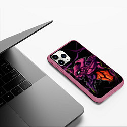 Чехол iPhone 11 Pro матовый Ева-01, цвет: 3D-малиновый — фото 2