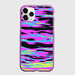 Чехол iPhone 11 Pro матовый Lollipop камуфляж, цвет: 3D-фиолетовый