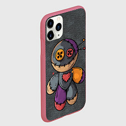 Чехол iPhone 11 Pro матовый Кукла Вуду, цвет: 3D-малиновый — фото 2