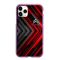 Чехол iPhone 11 Pro матовый Citroen строгий стиль, цвет: 3D-фиолетовый