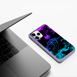 Чехол iPhone 11 Pro матовый Stray fire, цвет: 3D-светло-сиреневый — фото 2