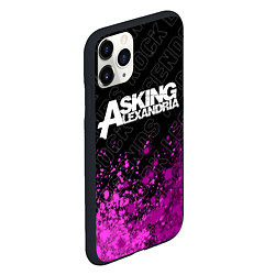 Чехол iPhone 11 Pro матовый Asking Alexandria rock legends: символ сверху, цвет: 3D-черный — фото 2