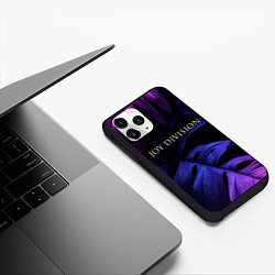Чехол iPhone 11 Pro матовый Joy Division neon monstera, цвет: 3D-черный — фото 2