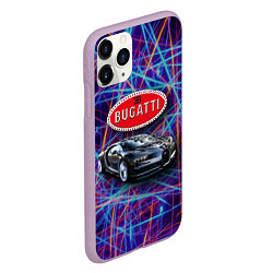 Чехол iPhone 11 Pro матовый Bugatti - Italy - мечта автомобилиста, цвет: 3D-сиреневый — фото 2