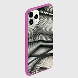 Чехол iPhone 11 Pro матовый Переплетение сетей, цвет: 3D-фиолетовый — фото 2