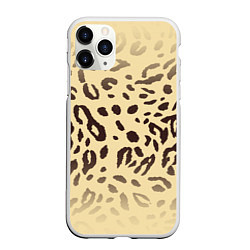 Чехол iPhone 11 Pro матовый Пятнистые леопардовые узоры, цвет: 3D-белый