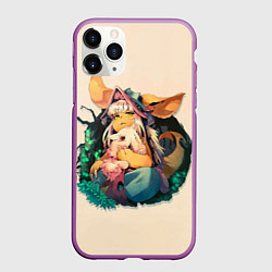 Чехол iPhone 11 Pro матовый Нанати арт, цвет: 3D-фиолетовый
