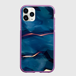 Чехол iPhone 11 Pro матовый Броня из магического синего камня, цвет: 3D-фиолетовый